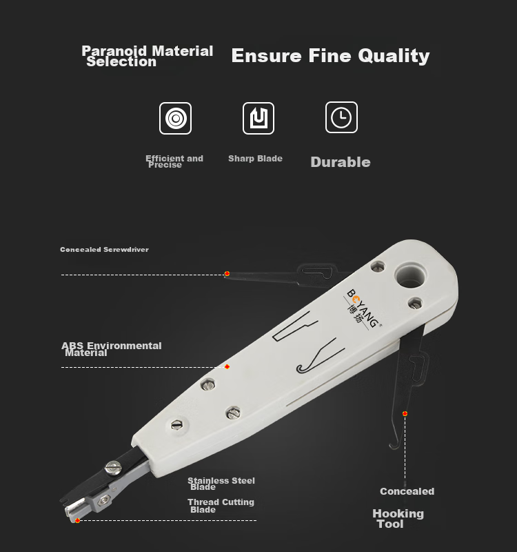 BOYANG Colomodular Dedicated Cable Cutter, VDF Audio Patch Panel Dedicated Wire Cutter, Cable Gun, BY-VDF 3