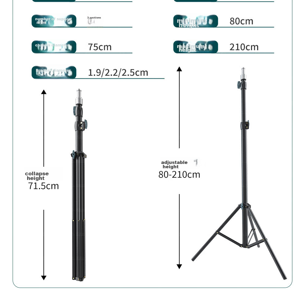 COMPCCTV Surveillance Camera Floor Stand, Indoor And Outdoor Extended Telescopic Temperature Measurement Device, Movable Tripod, Hikvision Dahua Camera Extension Pole 10
