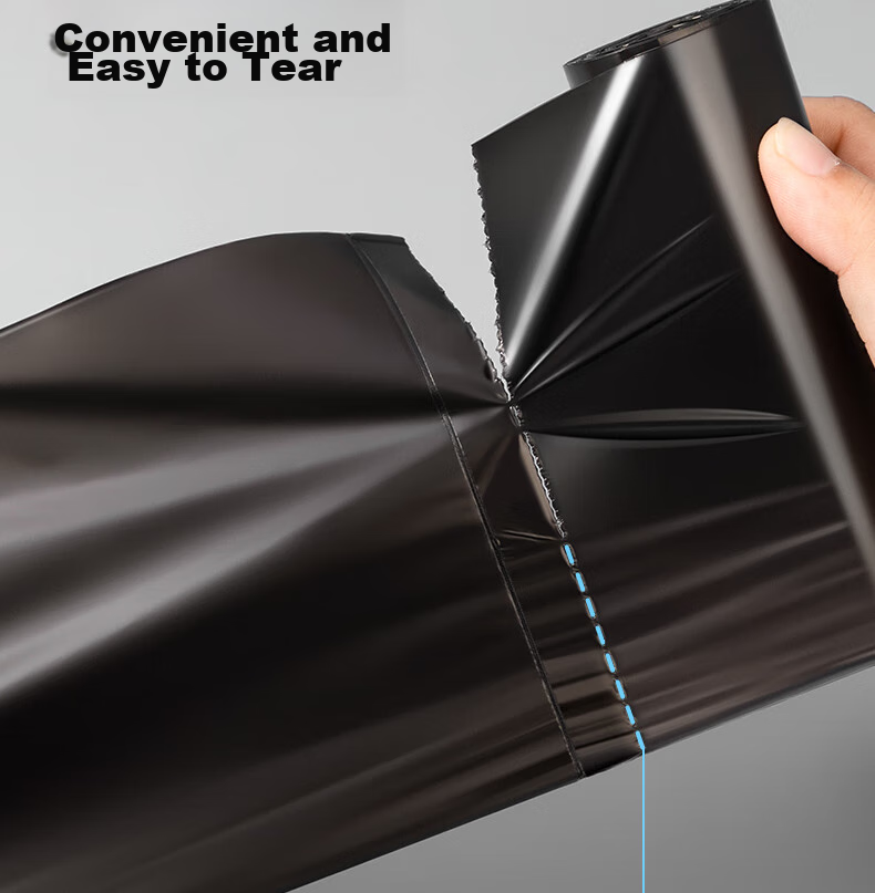 Deli 5 Rolls (150 Pieces), Garbage Bags 45*55cm, Waste Sorting, Office Supplies, Black 33070 8