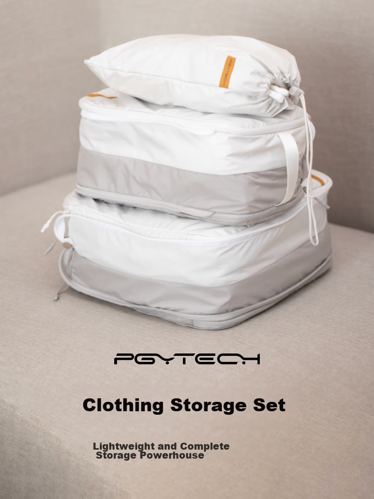 PGYTECH Clothes Storage Bags, Underwear And Shoe Organizer, Luggage Sorting Pouches, Travel And Business Trip Suitcase Organizer Bags, Dirty Clothes Separation Dust-Proof Bags, Three-Piece Set 1