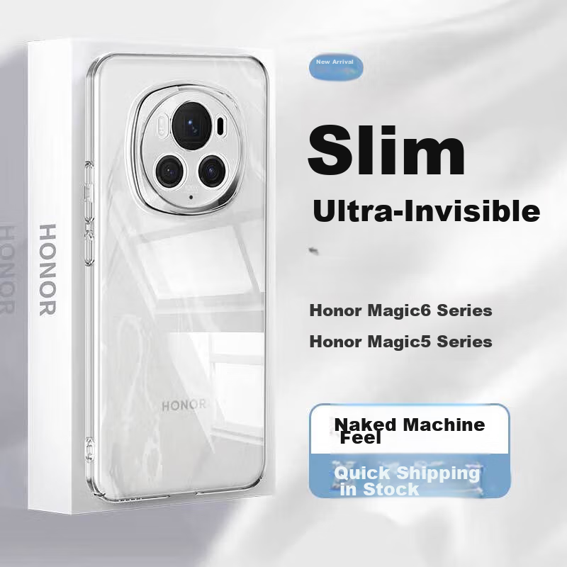 Чехол для телефона POZZO для HONOR Magic6 Pro, полностью прозрачный, противоударный, защита от отпечатков пальцев