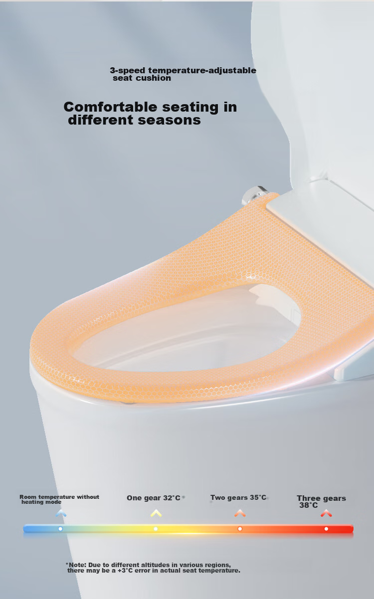JD Original Haishen Intelligent Toilet Seat Cover with Built-In Foam Shield, Fully Automatic Cleaning, Heating And Drying Electric Heated Toilet Seat Ring 16