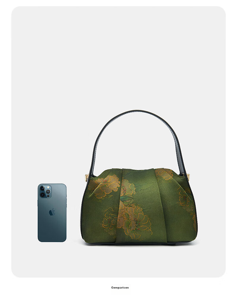 PmSix Women's Handbag, Intangible Cultural Heritage Mulberry Silk New Chinese Style National Fashion Tote Crossbody Qipao Bag, Mid-Autumn Festival Gift for Mom 17