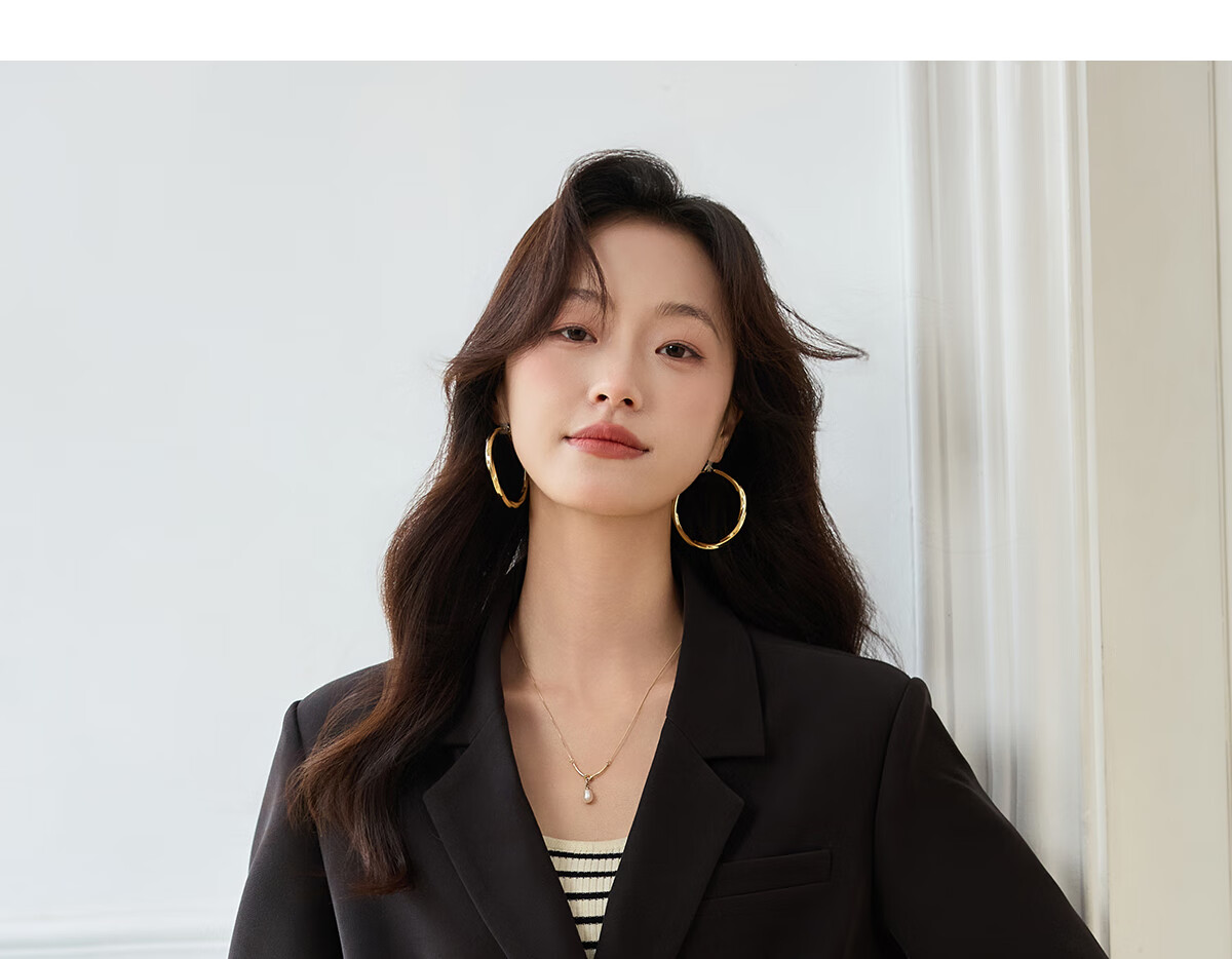 PinCai Women's Black Short Blazer Suit Jacket Casual Long Sleeve Shoulder-Padded Professional Workwear P51U001 15