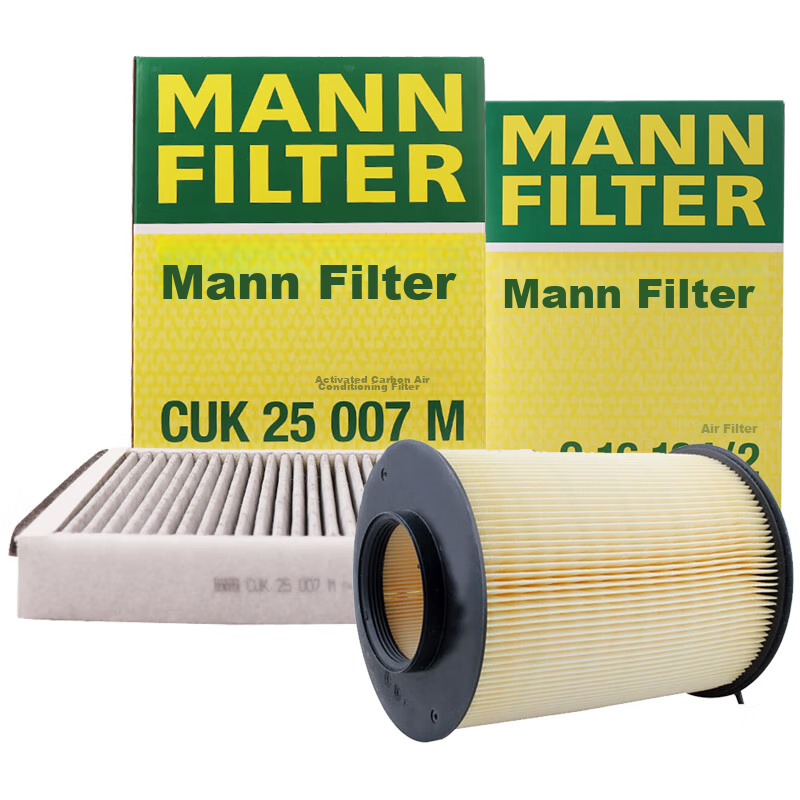 MANNFILTER Filter Set, Air Filter Element, Air Conditioning Filter Element for Lincoln MKC/Volvo V40/Furui Si/Yihu/Focus