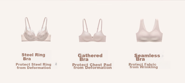 EACHY Underwear Storage Bag, Panties Travel Organizer, Bra Anti-Deformation Bag, Business Trip Chest Pads Storage Bag, Portable - Apricot Color 10