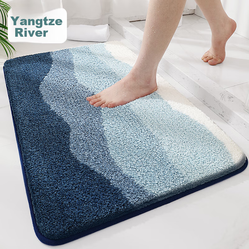 Dajiang Bathroom Mat, Toilet And Shower Entrance Non-Slip Absorbent Mat with Flocking, Bathroom Floor Mat, 40x60cm