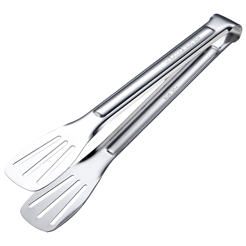 Onlycook 304 Stainless Steel Multifunctional Tongs, Steak Tongs, Barbecue Tongs, Food Bread Tongs, Extended And Thickened, Heat-Resistant Tongs