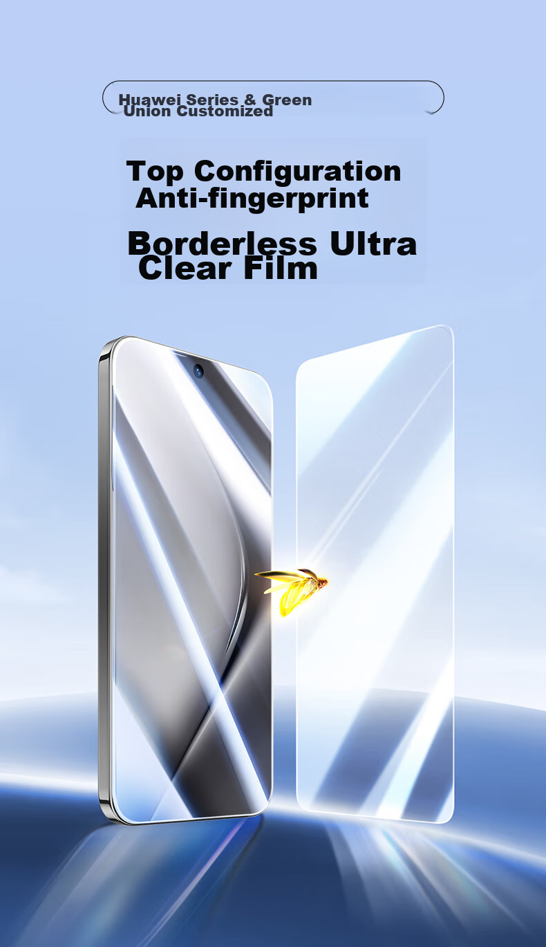 UGREEN Tempered Glass Screen Protector for Huawei Pura70, Blue Light Blocking, Full Coverage Film for P70 Phone, HD Clear Full Protection No Hole Anti-Fingerprint Shatterproof Film, No Black Or White Edges Ultra-Thin Anti-Sweat 6