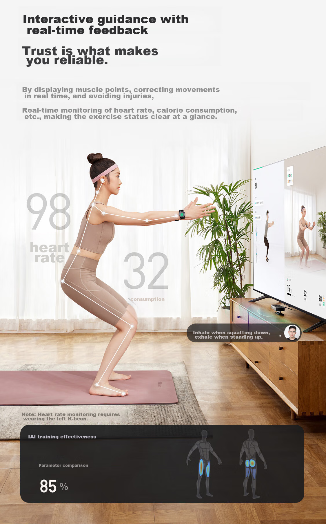 Keep Fitness Mirror Exercise Sensing Machine KS Smart Game Console with AI Guidance And Scoring, Motion Sensing Exercise Console 19