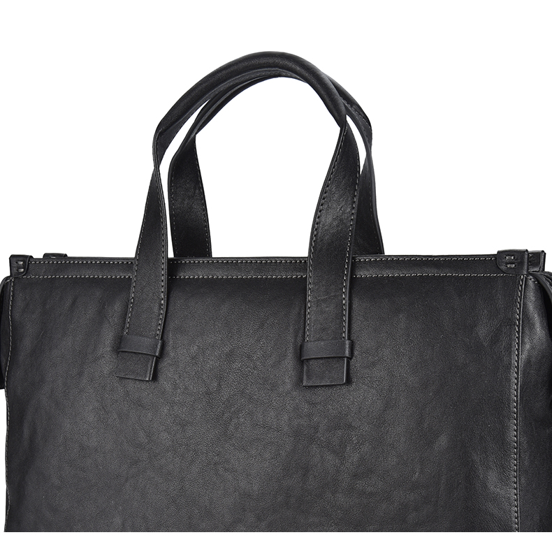 Hush Puppies Briefcase, Men's Handbag, Genuine Leather, Business Large Capacity Laptop Bag, 14 Inches, Gift for Boyfriend 7