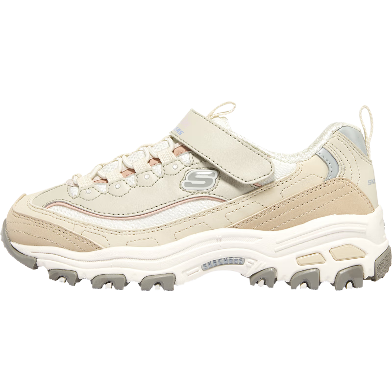 Skechers Children's Milk Tea Bear Boys And Girls Dad Shoes with Velcro, Big Kids' Sneakers 302526L