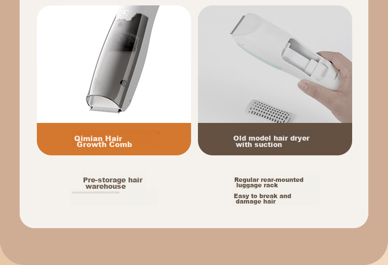 Qiman Automatic Hair Removal Baby Hair Clipper, Quiet Children's Hair Trimmer, Newborn Hair Shaver, Infant Hair Cutting Electric Shaver, QM2007 Gift Box Editio 11