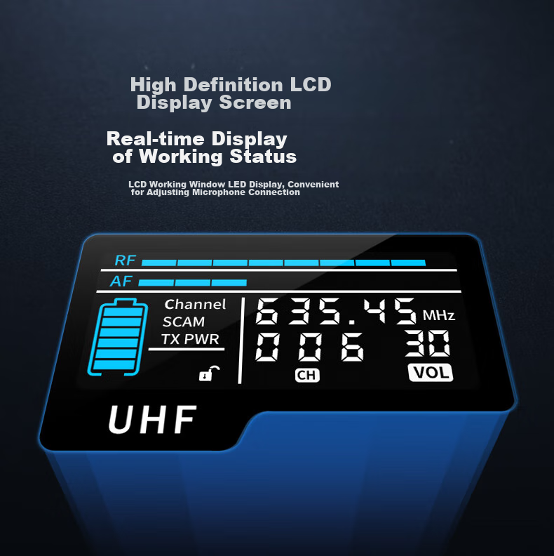 SHILE Wireless Microphone System with Four Handheld Mics, UHF Adjustable Frequency Microphones for Meetings, Training, Lectures, Events, Karaoke, KTV, SH-27 Model with 4 Handheld Mics 7