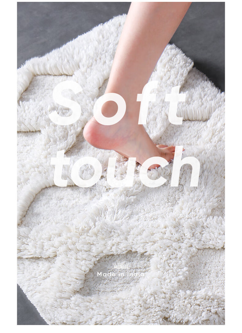 Amarelle Elegant Orchid High-Quality Absorbent Bathroom Mat, Dirt-Resistant Non-Slip Mat26 Rose Red (50*80cm) 10