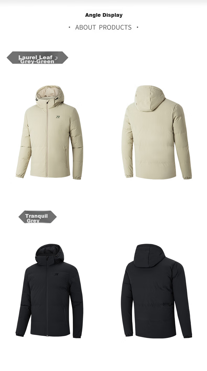 361° Men's Autumn Winter Three-Protection Water-Repellent Short Hooded Down Jacket 652544301D-3 32