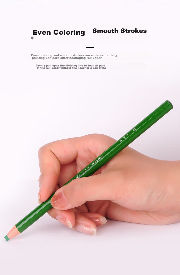 Uni Hand-Torn Roll Paper Water-Based Crayons 7610 Drawing Coloring Hand-Drawn Colored Marking Pens White Art Education Tools Drawing Pencils Graduation Gift 8