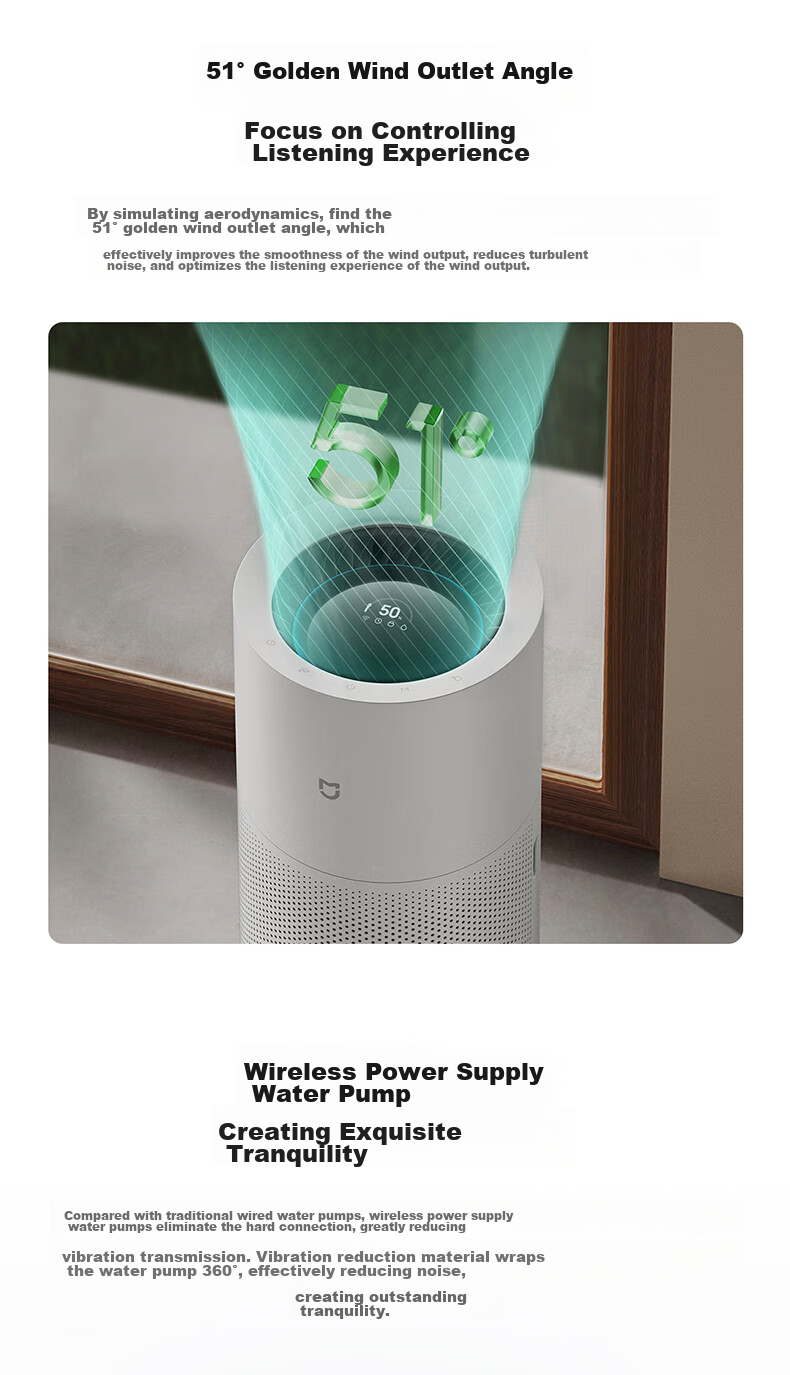Mijia Xiaomi Baby-Friendly Mist-Free Humidifier 3 Pro, Home Bedroom Large Capacity Air Humidifier for Babies And Pregnant Women, 1500mL/h, CJSJSQ01MX Gift Moisturizing Present for Girls 9