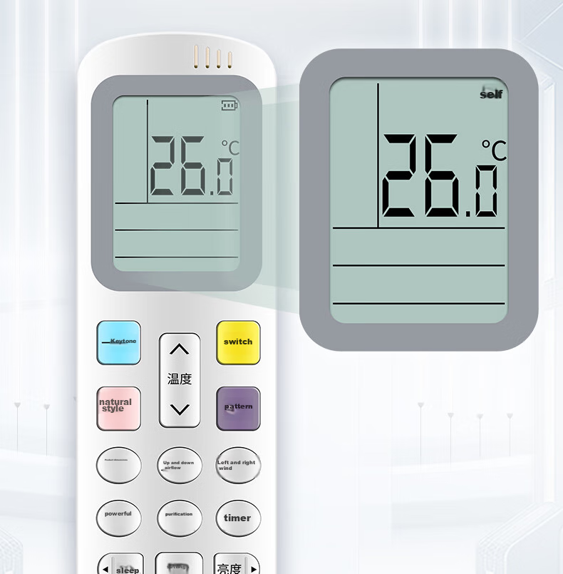 Qinxuan Universal Remote Control for Kelong Air Conditioners, Compatible with All Kelong Wall-Mounted, Cabinet-Mounted, Floor-Standing And Central Air Conditioners, Inverter Air Conditioner Controllers And Universal Remote Panels 7