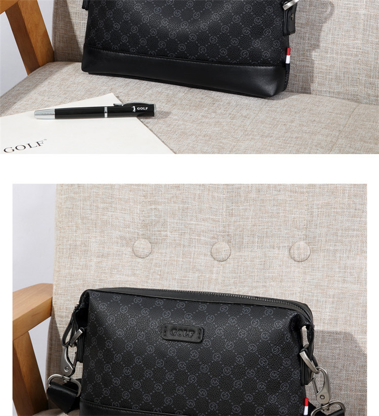GOLF Shoulder Bag for Men, Printed Water-Resistant Large Capacity Trendy Crossbody Bag, Multifunctional Hand-Held Bag, Casual Fashion Waist Pack 5I597258J Black 19