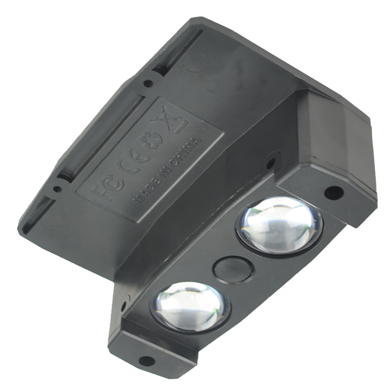 Yuanfang Solar Wall Washer Light with Light Control Sensor, Outdoor Courtyard Waterproof Floodlight, Dual Beam Spotlight