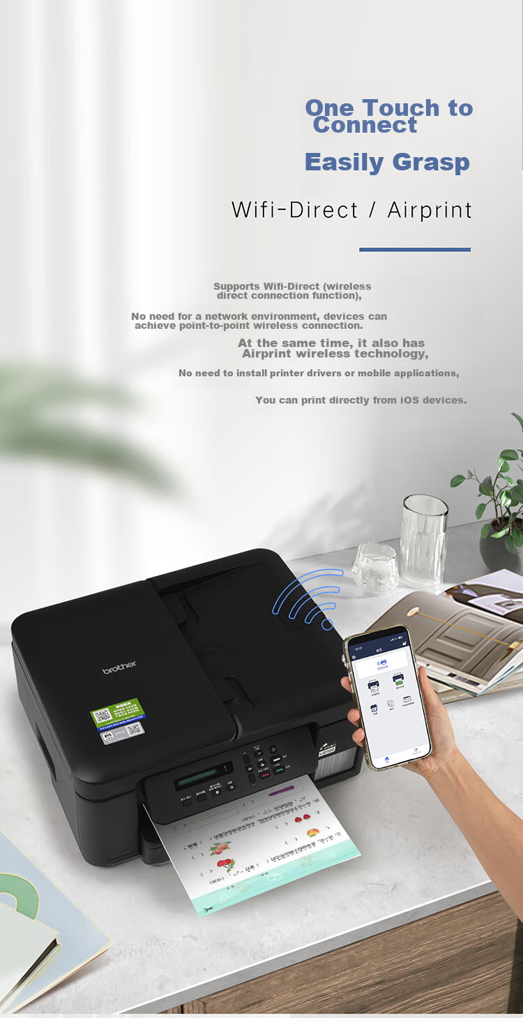 Brother DCP-T735DW Home And Study Color Printer with Ink Tank, Inkjet Photo Printing (Wireless Cloud Dual-Sided Printing, All-In Copier Scanner) 7