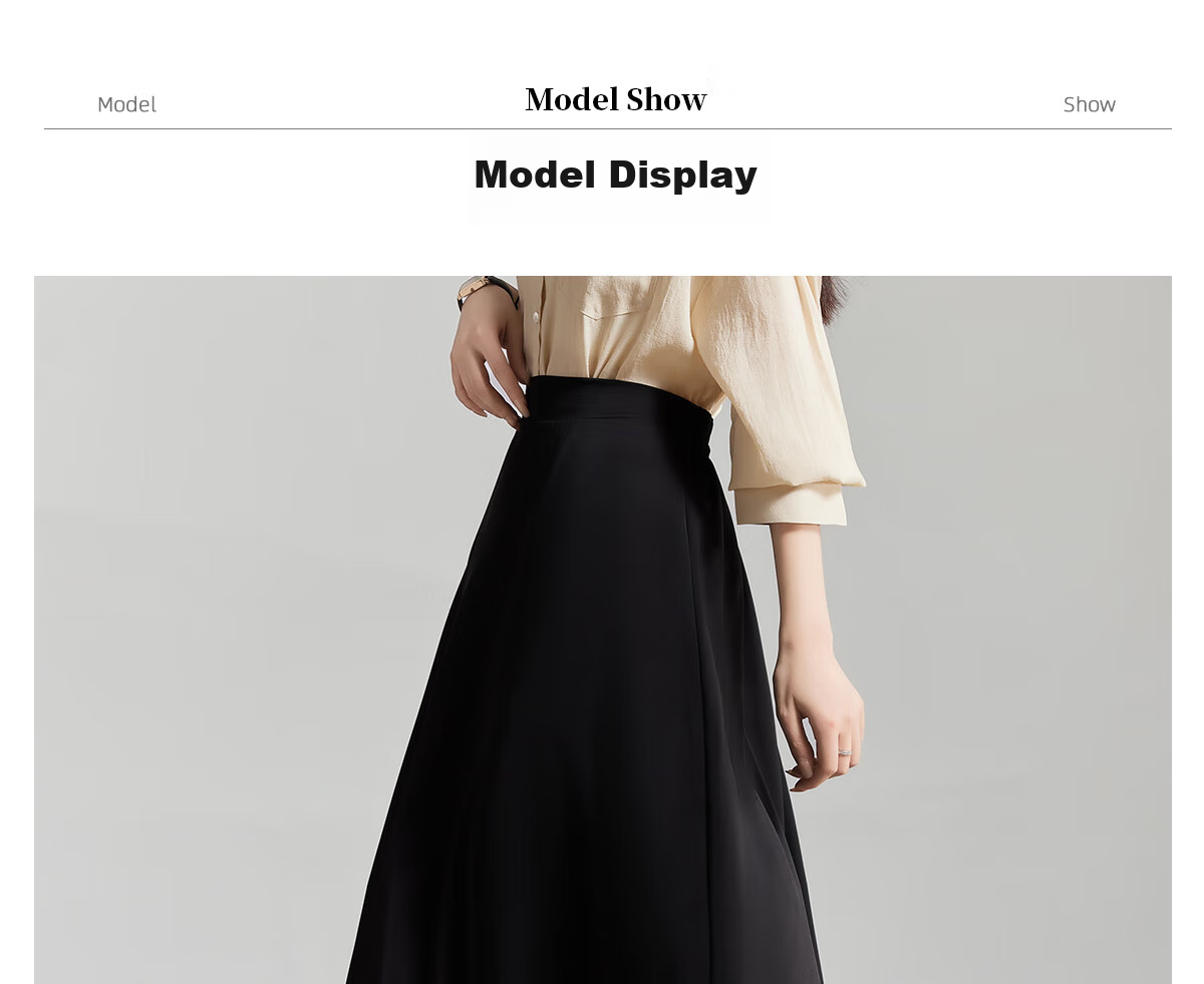 Chushen Spring And Autumn High-Waisted A-Line Skirt for Women, Slimming Professional Office Suit Skirt S143B2013 13