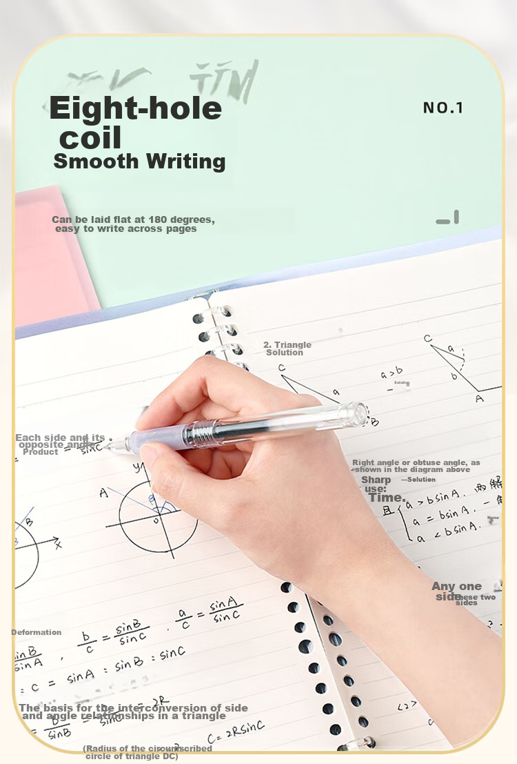 KINGJIM B5 Loose-Leaf Notebook, Business Office Journal, Diary, Spiral Notebook, 476TTE-GSR30 Pages, Pearl And Watercolor Paper 2