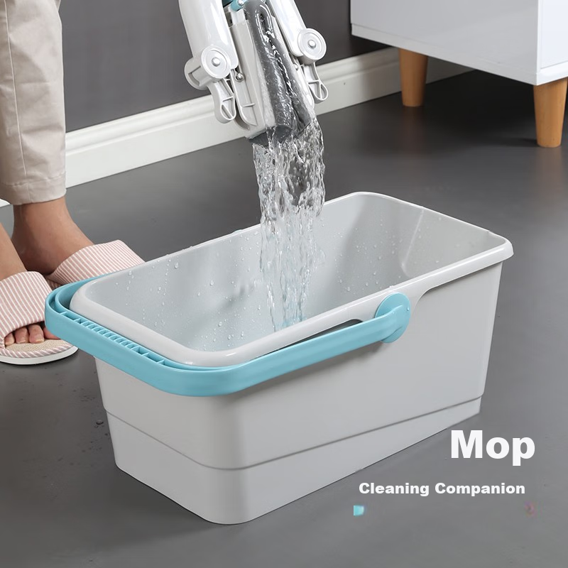 MARYYA Rectangular Mop Bucket, Diameter 47.5cm, Cleaning Sponge Flat Mop, Floor Mopping Bucket, Single Bucket Water Bucket