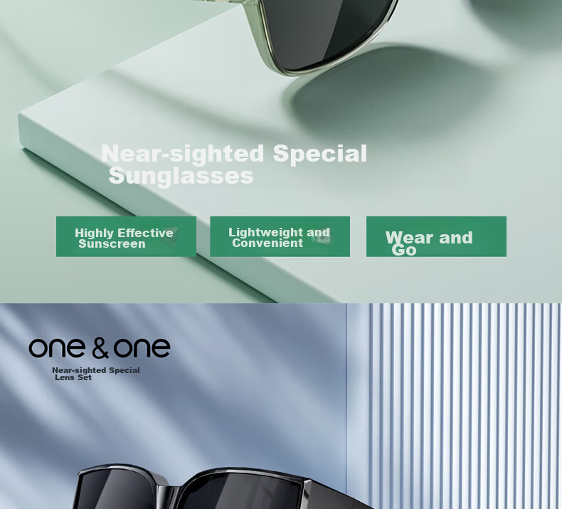 One&one Sunglasses Clip-On for Nearsightedness, Polarized UV Protection Sunglasses for Men And Women, Suitable for Driving And Travel 4