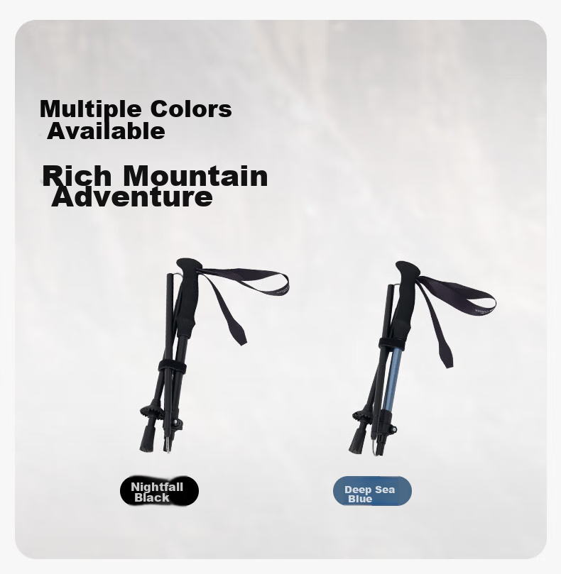 MOBIGARDEN Tan Tu Aluminum Alloy Folding Trekking Pole, Outdoor Hiking Climbing Walking Hand Pole, NX24667020, Deep Sea Blue 13