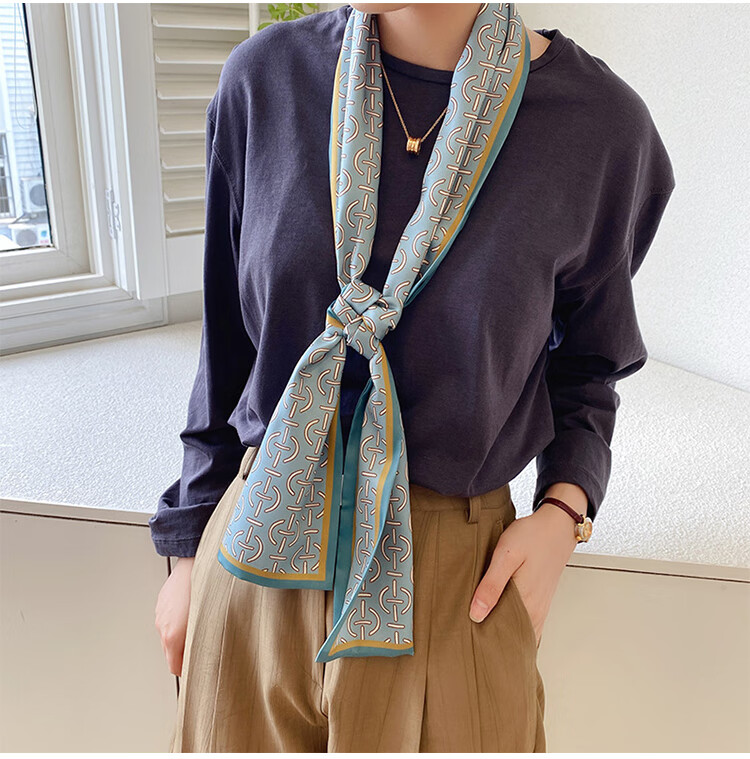 GLO-STORY Women's Scarf Korean Style Long Versatile Floral Square Scarf Gift for Mom Mother's Day Birthday Gift Box Set 25