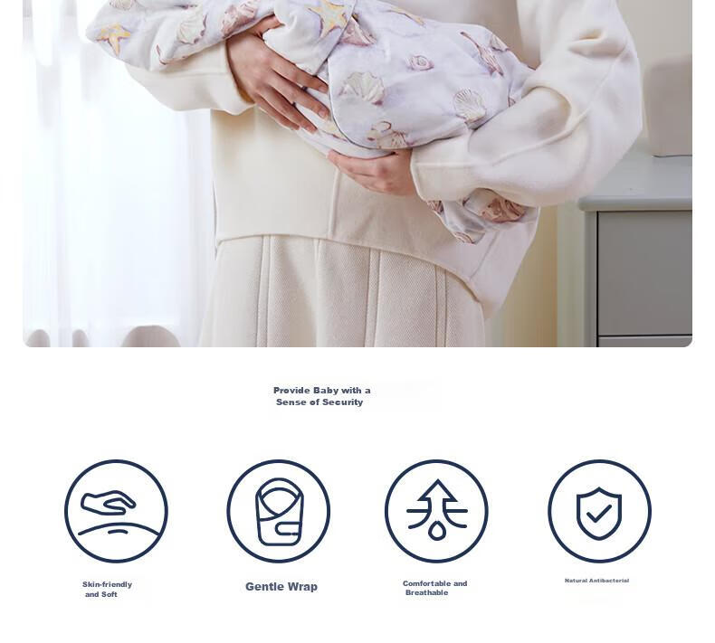 DOMIAMIA Baby Swaddle Blanket, Autumn And Winter Newborn Wrap, Anti-Startle Swaddling Cloth, Infant Small Blanket, Plush Swaddle Wrap, Single Blanket 4