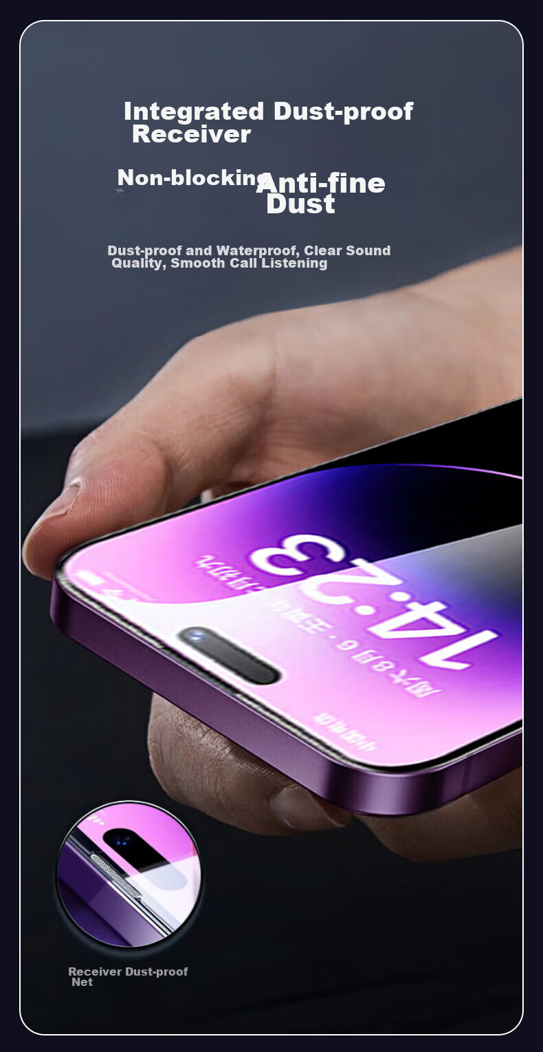 KOOLIFE [Two Pieces] Tempered Glass Screen Protector for IPhone 13 Pro Max, Compatible with Apple 14 Plus/Pro Max, Easy Installation, Dust-Proof, Earpiece Unobstructed, Full Screen, Ultra-Thin, HD Clear 11