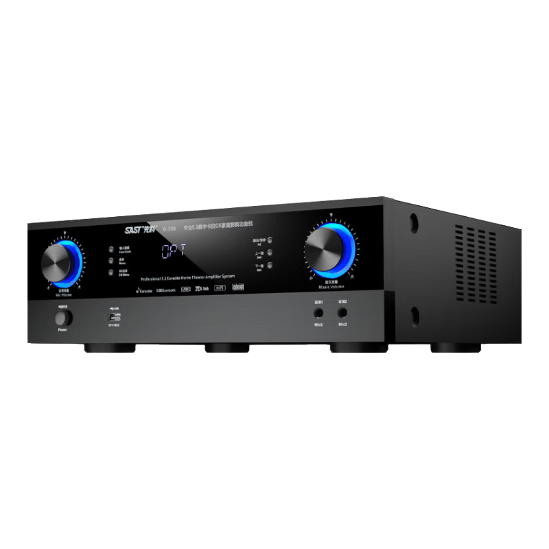 SAST Amplifier System, 5.1 Channel Home Theater Main Unit, AV High-Fidelity Audio, Wireless Bluetooth Home Karaoke Amplifier