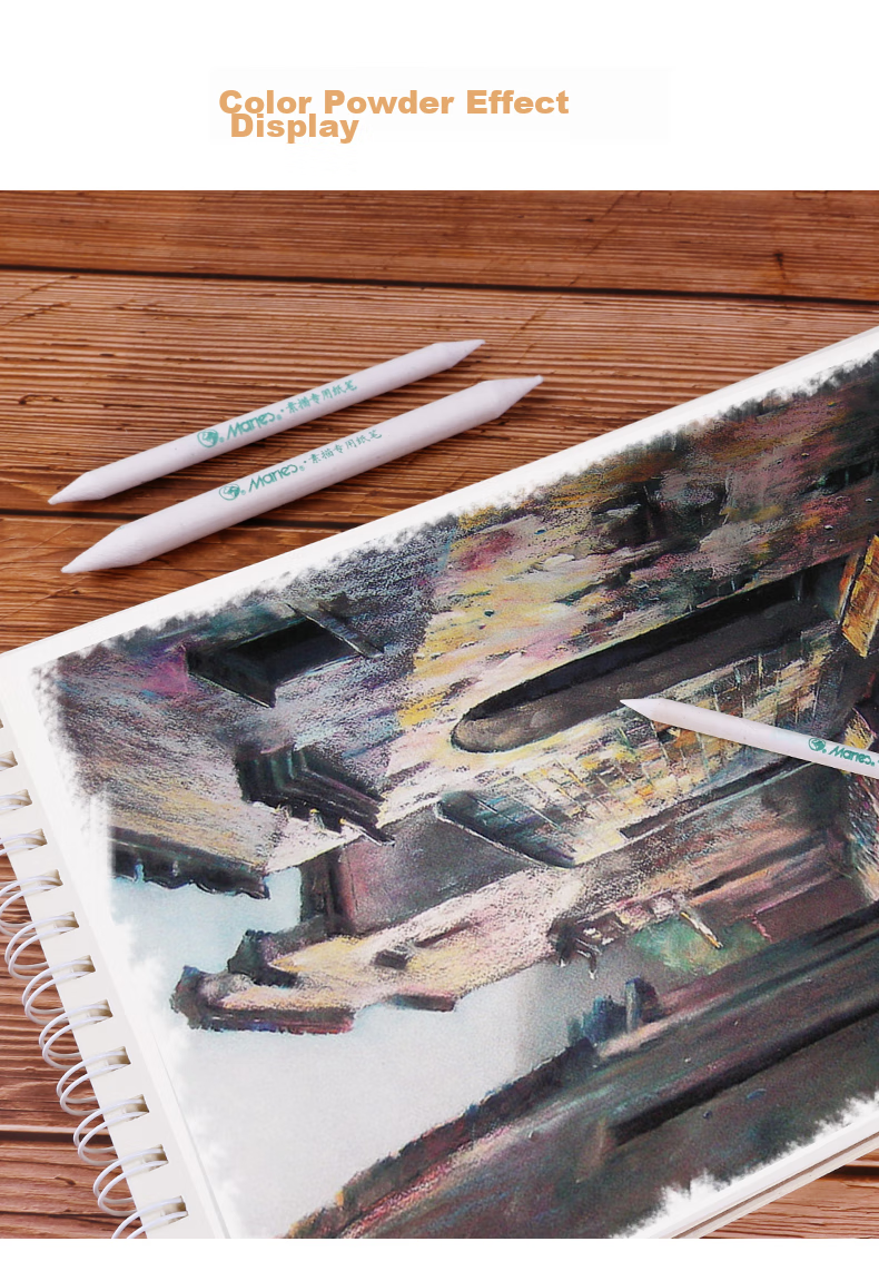 Marie's Paper Eraser Pencils Set of 6, Sketching Paper Pencil Kit for Drawing, Specialized Paper Pencils And Blending Sticks, Student Art Academy Detail And Shadow Drawing Pencils TMC6823 Sketching Markers Drawing 9