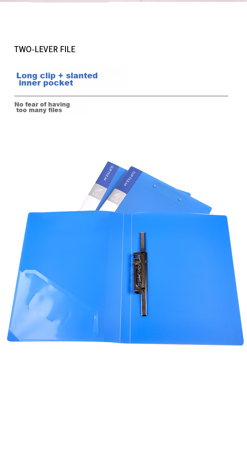 M&G Stationery A4 Loose-Leaf Binder, Exam Paper Storage Folder, Medical Report Organizer, Sheet Music Holder ADM945V6-F Pink, Double Strong Clip - 10 Pieces 2