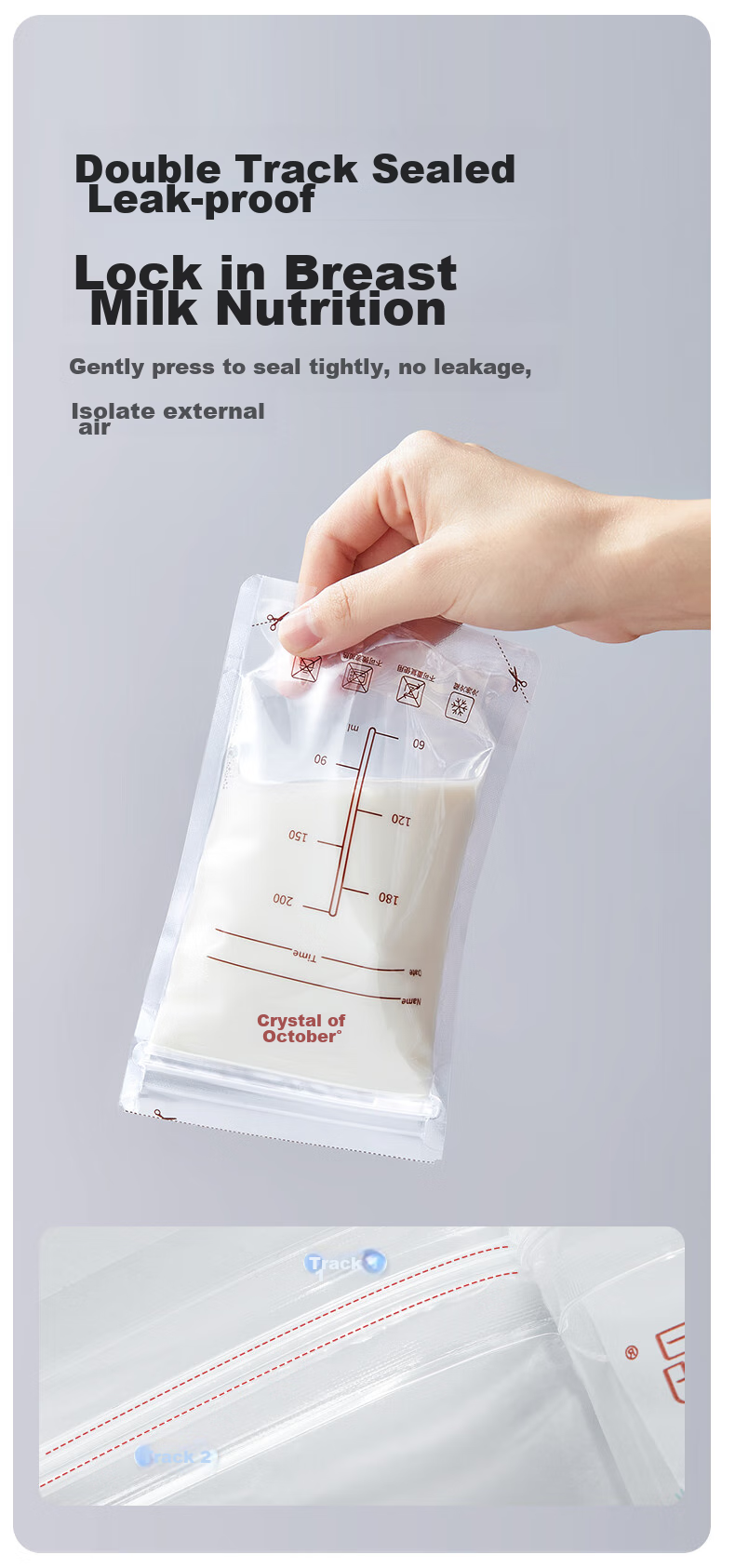 Shiyuejiejing Breast Milk Storage Bags (150 Pieces), 200ml Breast Milk Preservation Bags, Storage Pouches, Gift Pen, Popular Product, Random Delivery 10