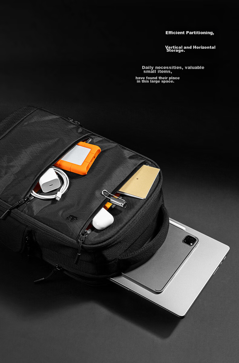 Tomtoc High-Performance Backpack Business Laptop Bag Large Capacity 16-Inch Notebook Computer Bag for Men Travel Water-Resistant T73 7