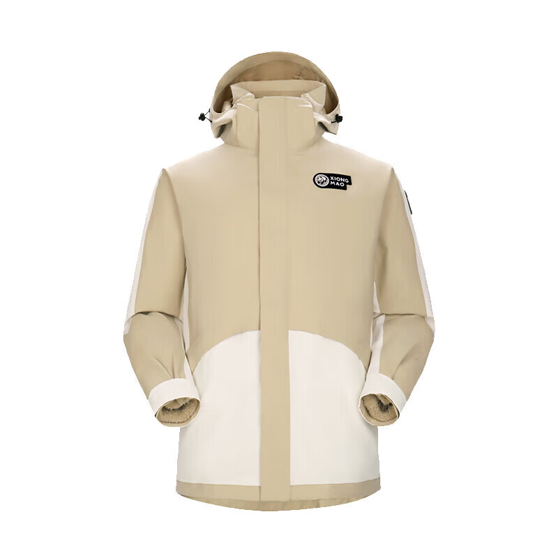 CAMEL Panda Three-Protection Windbreaker, Unisex Professional Oil-Resistant Waterproof Three-In Mountaineering Jacket A13CA6aB018