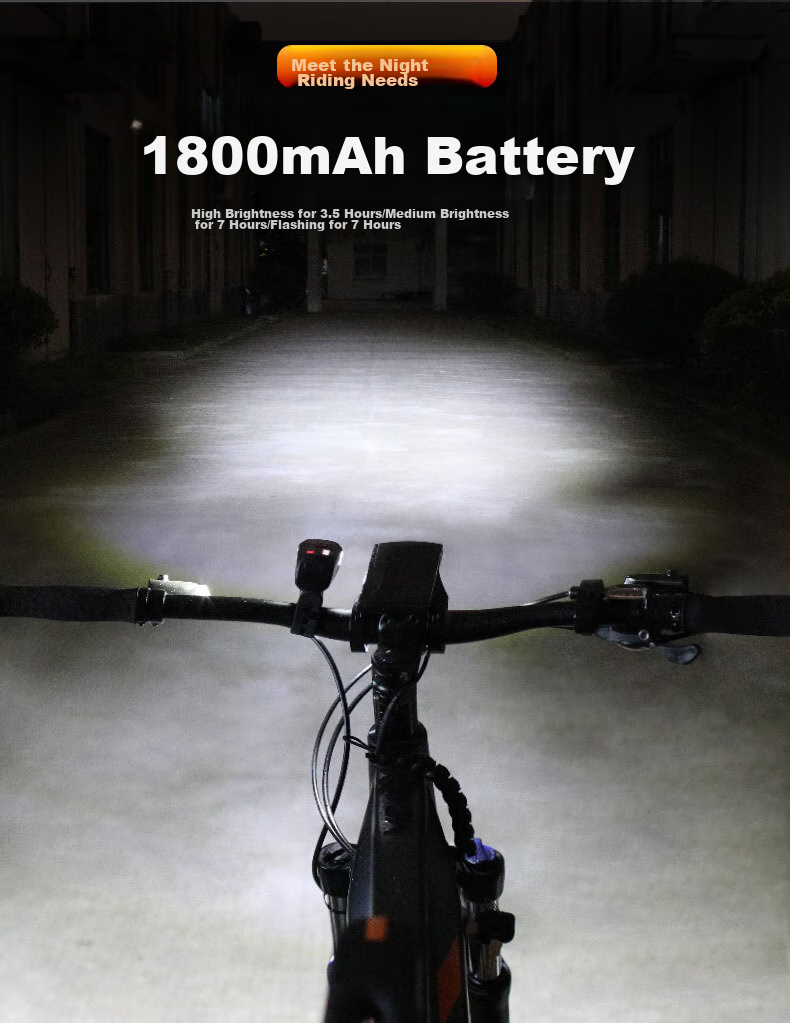 Addview Bicycle Light, Front Lamp, USB Rechargeable Flashlight, Mountain Bike Light, Cycling Equipment 8