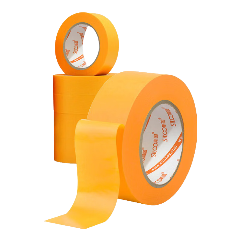 Sitoo Masking Tape And Paper Tape, Easy-Tear No-Residue Adhesive Color-Coding Tape, High-Adhesive Masking Paper, Low-Adhesion, 18mm*20m, 7 Rolls/tube
