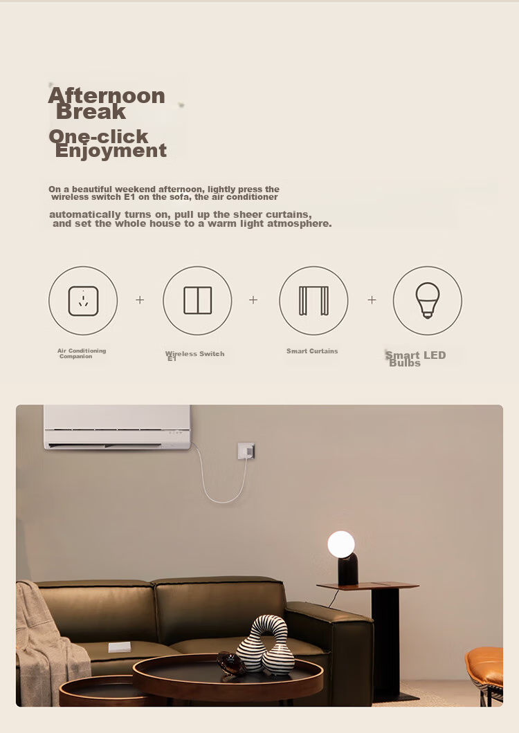 Aqara Wireless Switch E1, Single Button Remote Control Switch, Compatible with Mijia APP/iPhone HomeKit 9