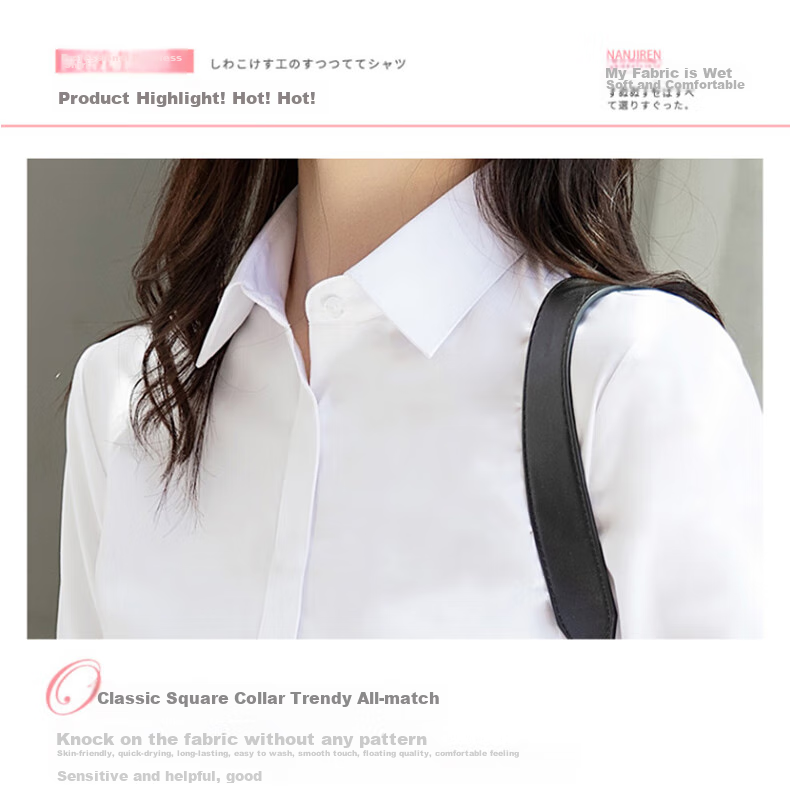 XUEXIMAN Short-Sleeve Shirt for Women, Work Uniform Blouse, Business Casual Slim-Fit Professional Wear, Summer Work Clothes, Square Collar, White 6