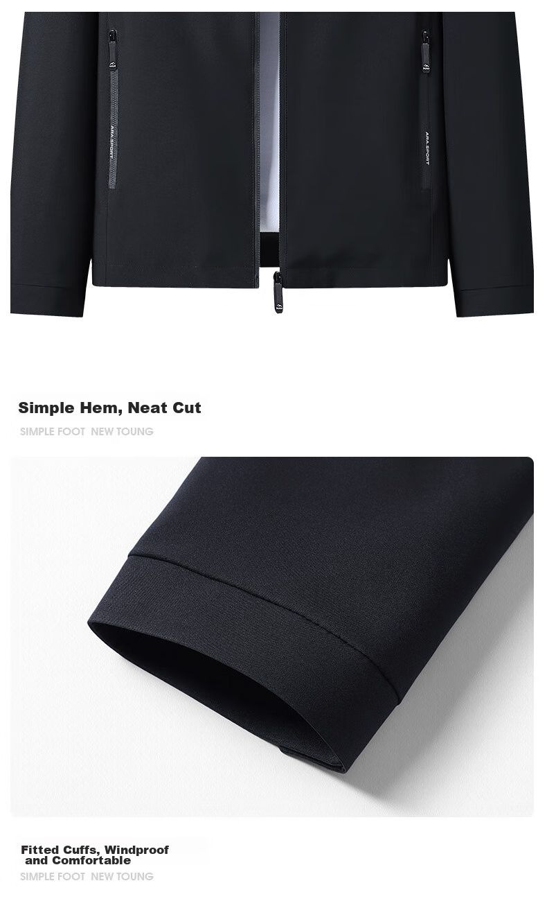 ROMON Men's Jacket, Spring And Autumn Business Casual Lapel Coat, Trendy Cadre Executive Jacket, Men's Clothing MK73 Black XL 17