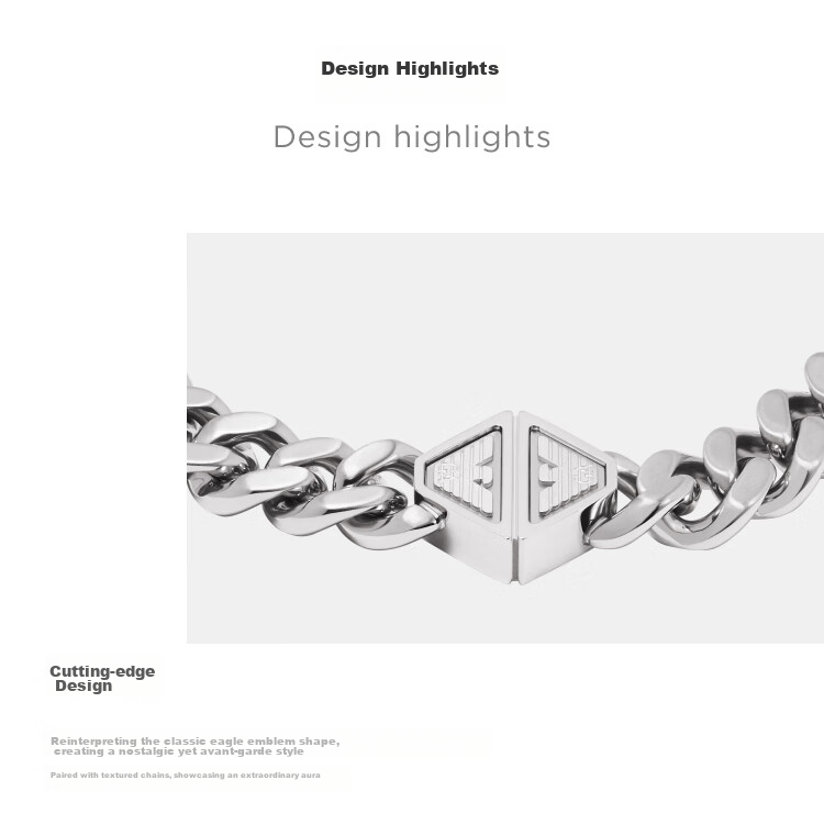 EMPORIO ARMANI Men's Bracelet with Eagle Logo, Fashionable Birthday Gift for Boyfriend EGS3132040 3