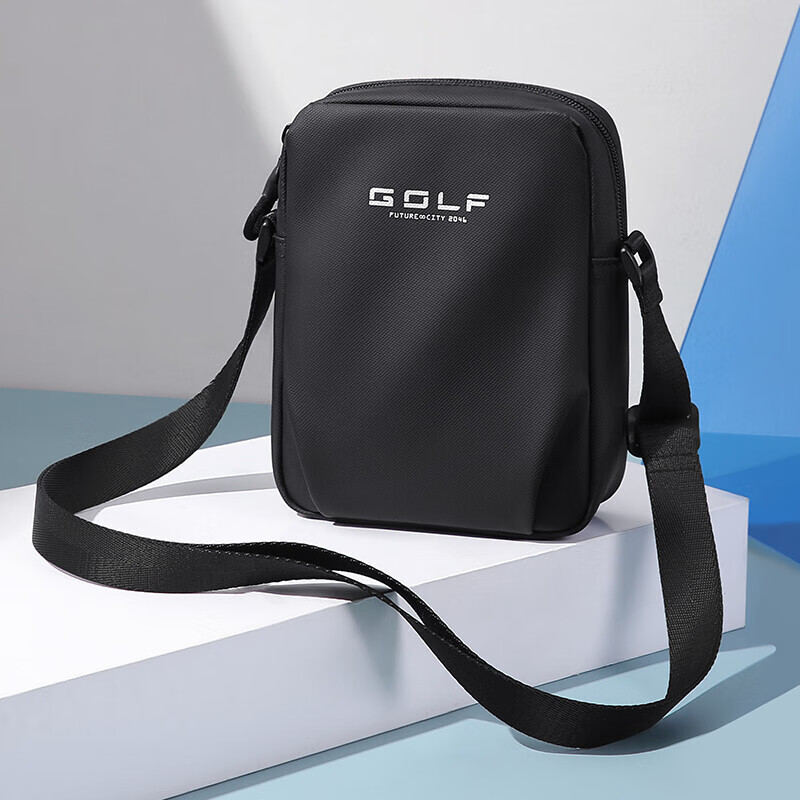 GOLF Shoulder Bag for Men, Casual Crossbody Bag, Lightweight Phone Pouch, Student Portable Small Messenger Bag, Water-Resistant Sports Bag for Me