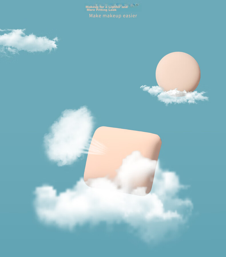 AOLANLA Triangular Rice Ball Cotton Candy Powder Puff, Ultra Soft And Adhesive, for Makeup Application, Foundation Puff, Dual-Use for Dry And Wet Application, Single Puff with Storage Box 3