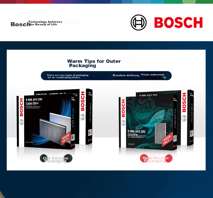 BOSCH Activated Carbon Air Conditioning Filter Car Air Conditioning Filter Air Conditioning Filter 4330 Compatible with Geely Dihao GL/Dihao GS 1