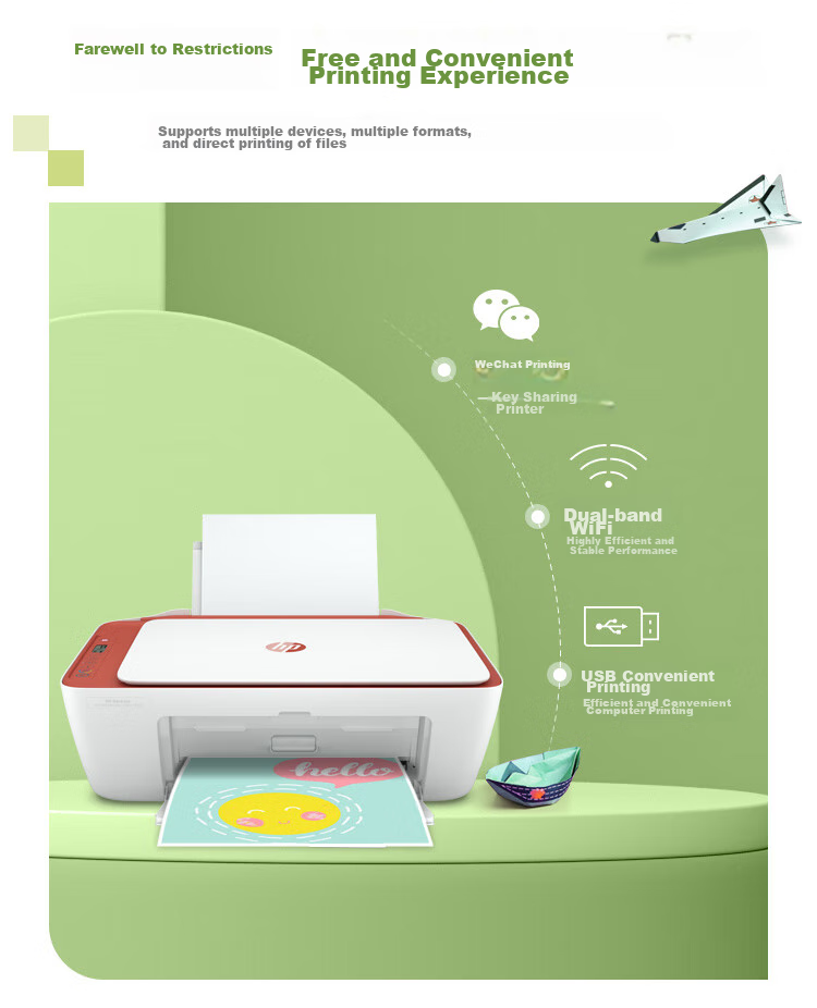 HP 2386 Color Home Inkjet Printer Smart Print Combo Photo Printing Copying Scanning Small Task Student Practice Error Correction Upgrade 2330 12
